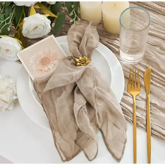 50 Cheesecloth Napkins 20"x20” New Never Used Open Box Nude Color - Picture 3 of 6
